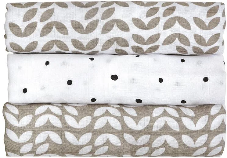 MOTHERHOOD Plienky mušelínové 3 ks Beige Classics 70x80 cm 1×3 ks, plienky