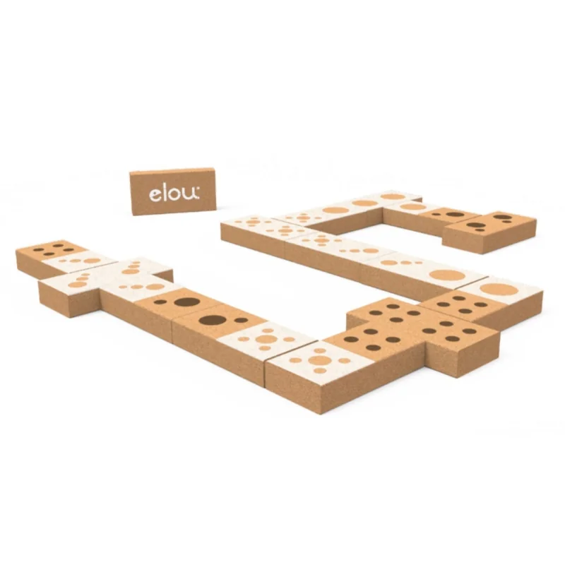 Elou Ekologické korkové kocky Domino (15 ks)