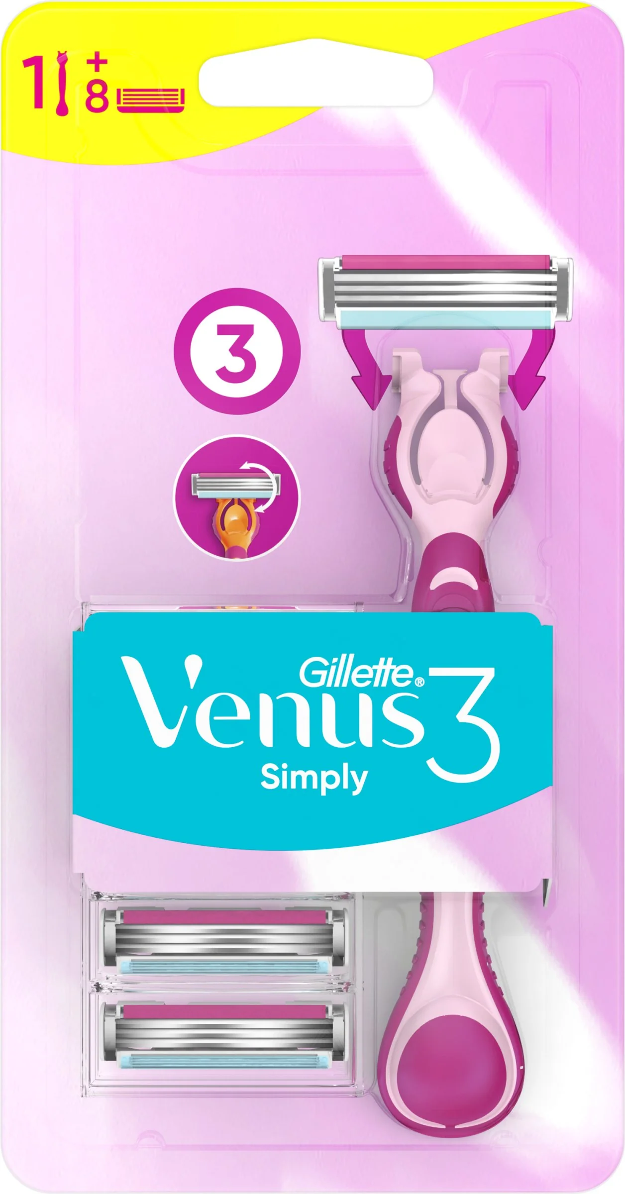 Simply Venus 3 Rukovät Holiaceho Strojceka + 8 Holiace Hlavice 1×1ks, holiaci strojček