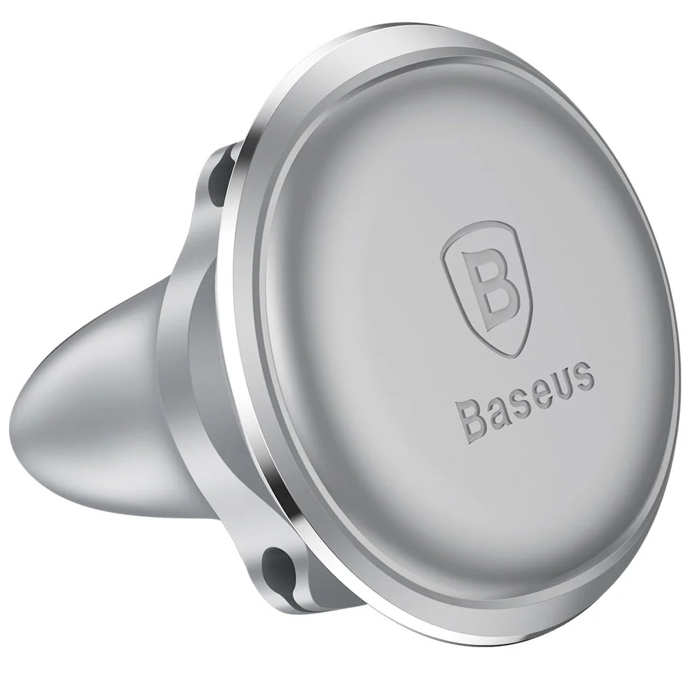 Baseus Ventilation magnetický držiak na mobil do auta, strieborný