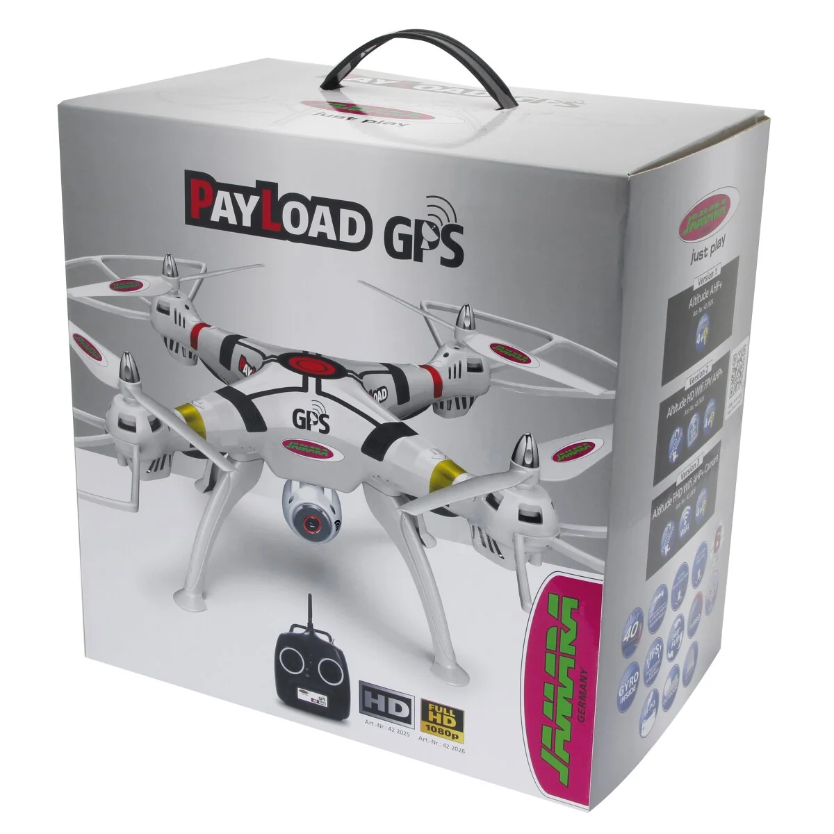 Jamara Dron Payload GPS s výškovým držaním s Full HD FPV WiFi a funkciou návratu domov