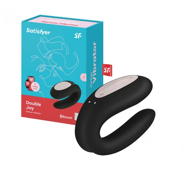 Satisfyer Double Joy partnerský vibrátor Black