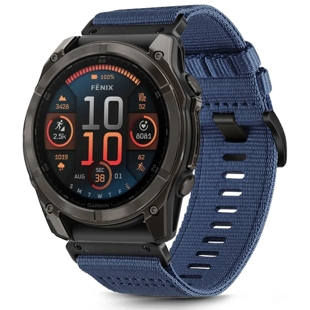 Tech-Protect Nylon Classic remienok na Garmin Fenix 5 / 6 / 6 Pro / 7 / 8 47mm / E, navy