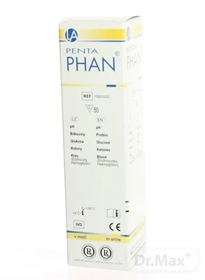 PENTAPHAN 1×50 ks, diagnostické prúžky na moč