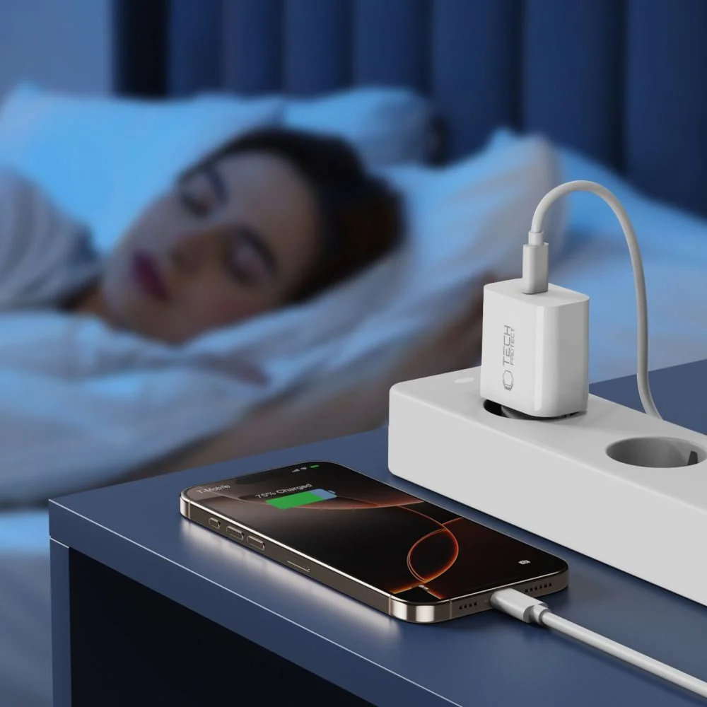 Tech-Protect NC20W sieťová nabíjačka USB-C PD 20W, biela