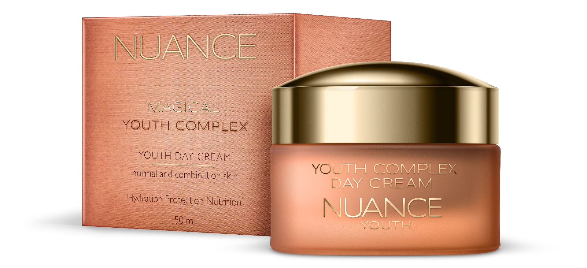 NUANCE YOUTH COMPLEX denný krém - normálna a zmiešaná pleť, 50ml 1×50 ml, denný krém pre normálnu a zmiešanú pleť
