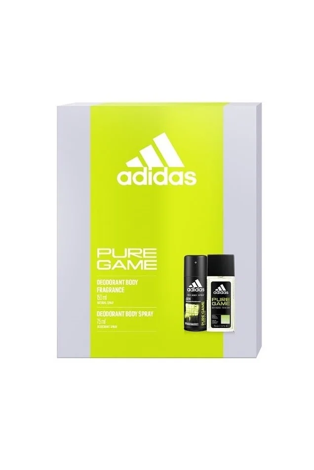 ADIDAS PURE GAME deodorant 75ML + deodorant SPREJ 150ML 1×1ks, pánsky darčekový set