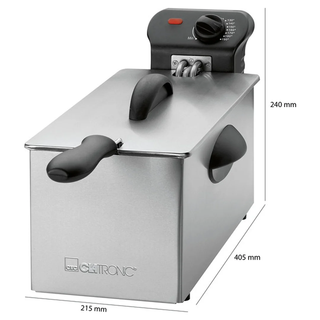 Clatronic FR 3586 nerezová fritéza 3 l, 2000 W