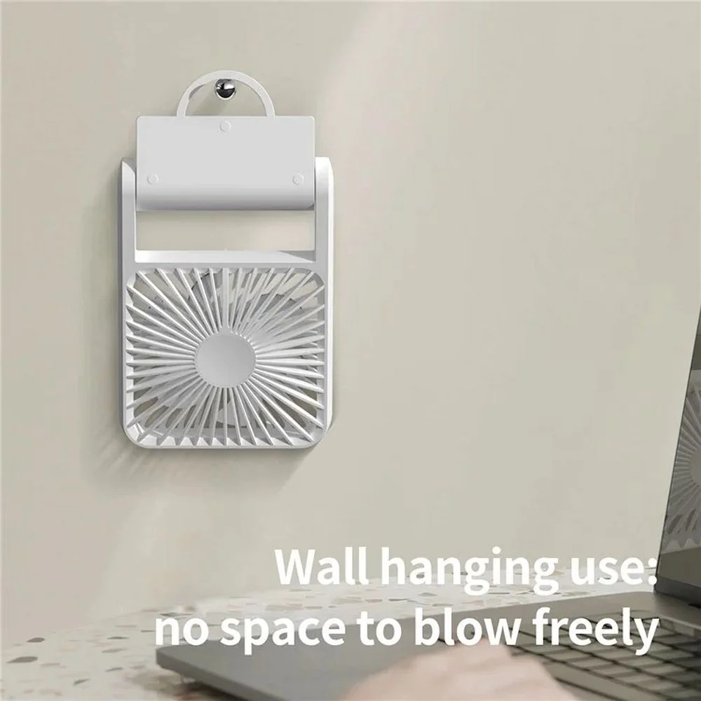 Skladací stolový ventilátor, biely