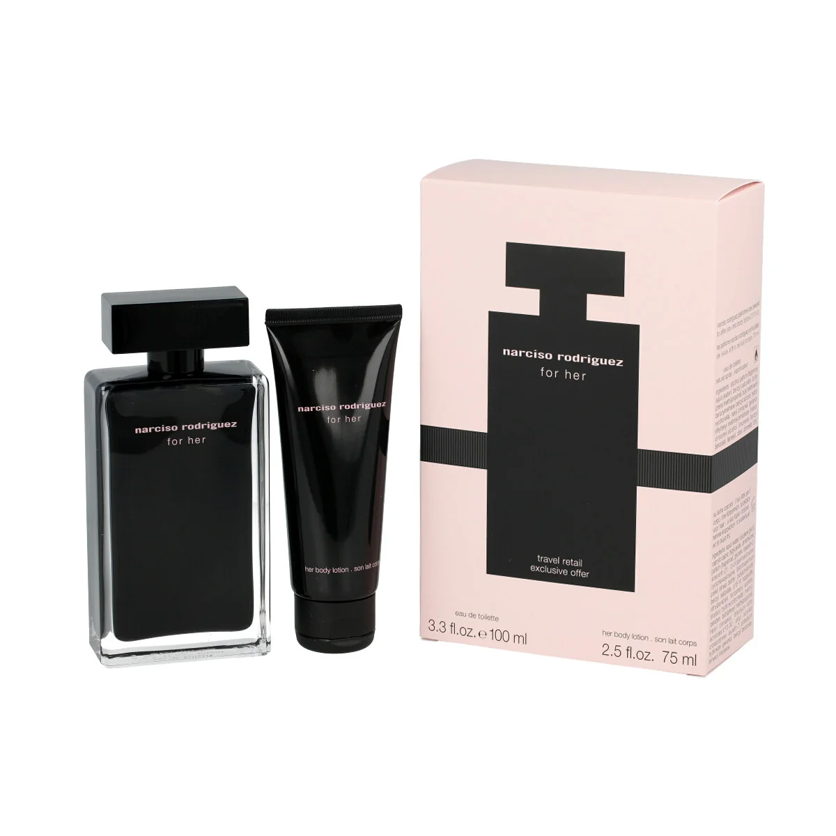 Narciso Rodriguez For Her sada EDT 100 ml + telové mlieko 75 ml pre ženy