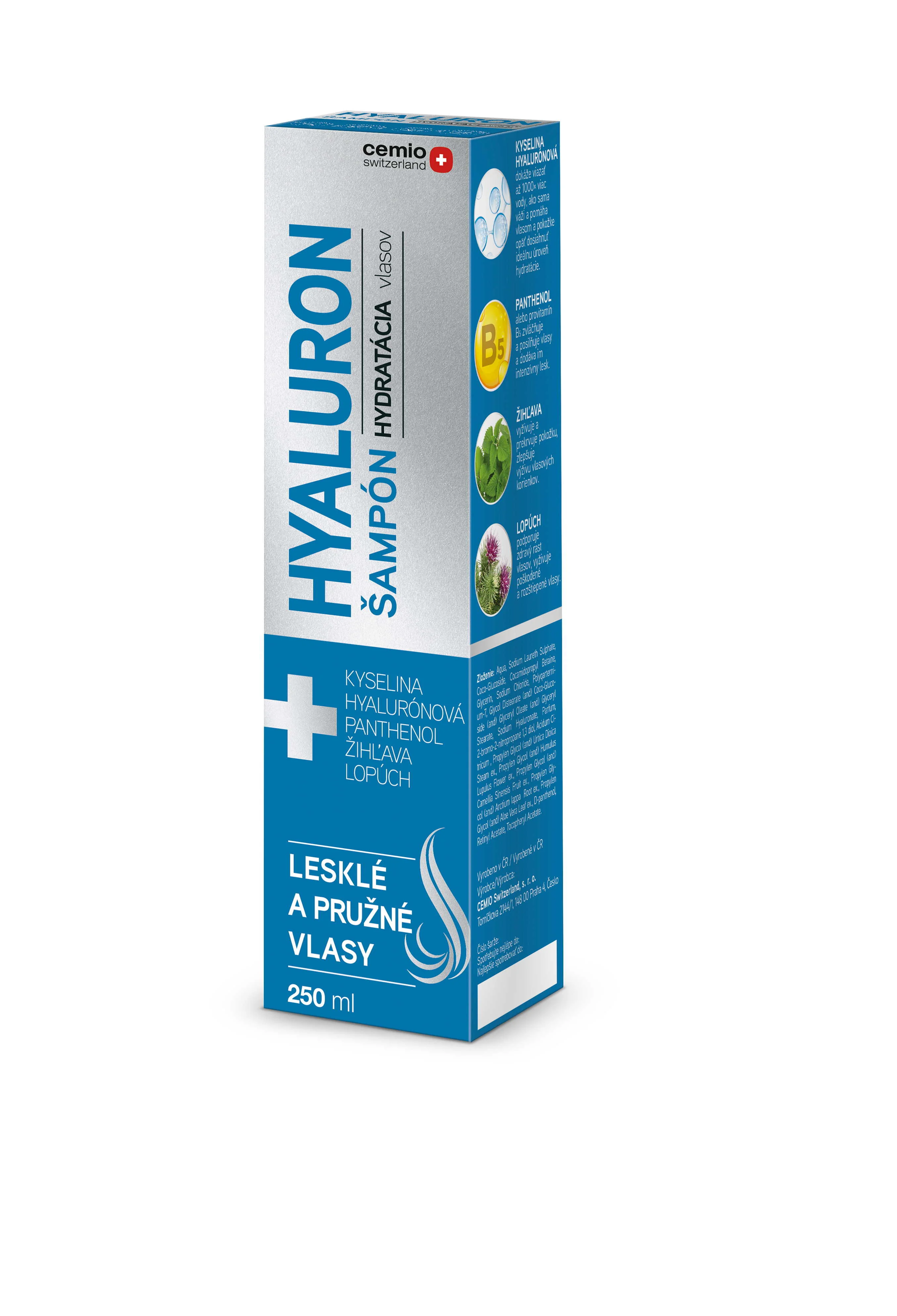 Cemio HYALURON šampón pre hydratáciu vlasov 250 ml