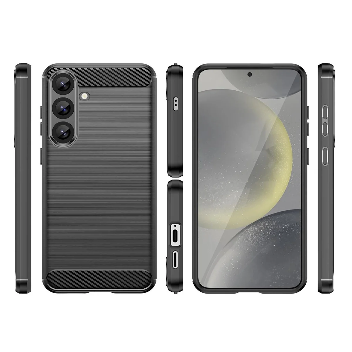 MG Carbon kryt na Samsung Galaxy S25 Plus, čierny