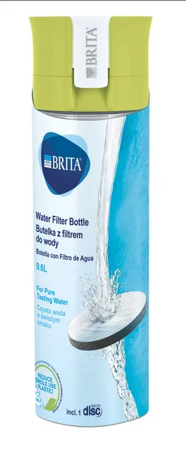BRITA Fill&Go Vital filtračná fľaša na vodu 0,6l limetková 1x1 ks, filtračná fľaša
