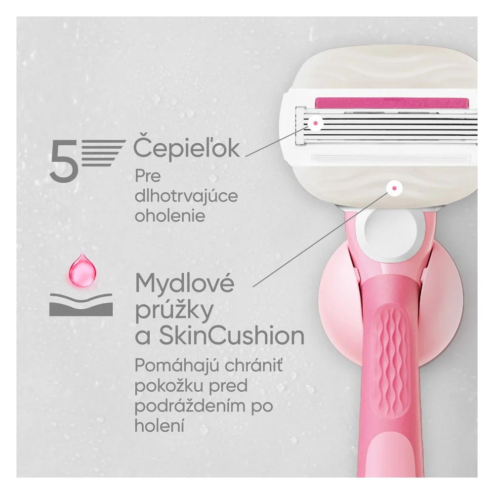Xmass set Gillette Venus ComfortGlide Miami holiaci strojček, 3 hlavice + držiak sprchy 1 set