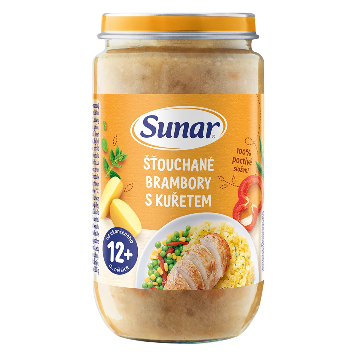 Sunar príkrm šťuchané brambory s kuraťom, 12m+ 235 g
