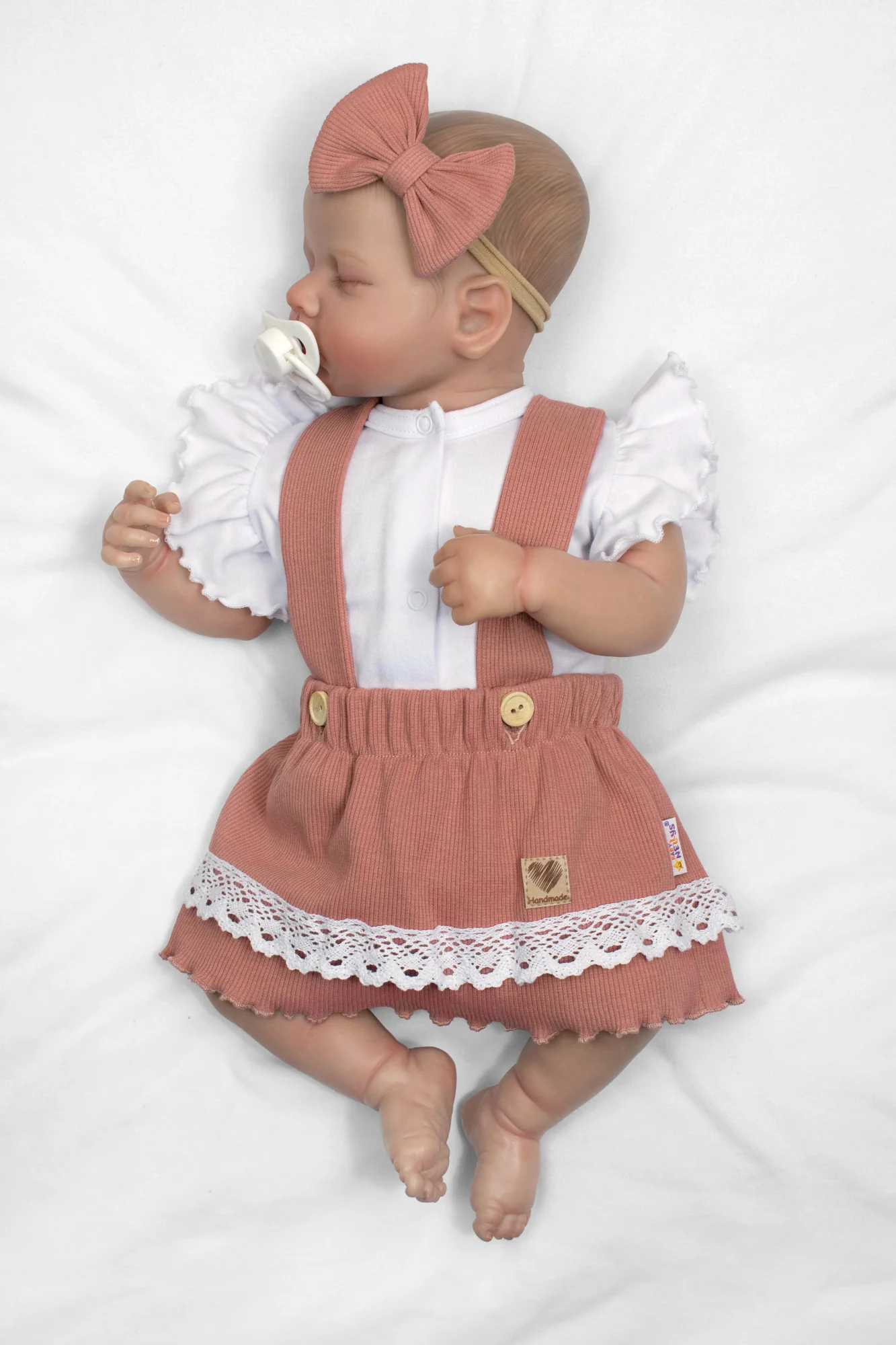 3D súprava LADY, bavlna, body kr. rukáv, suknička s láclom, čelenka