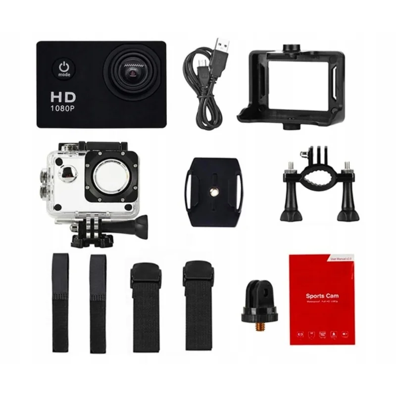 Eveon ActionX športová kamera Full HD 1080p, čierna