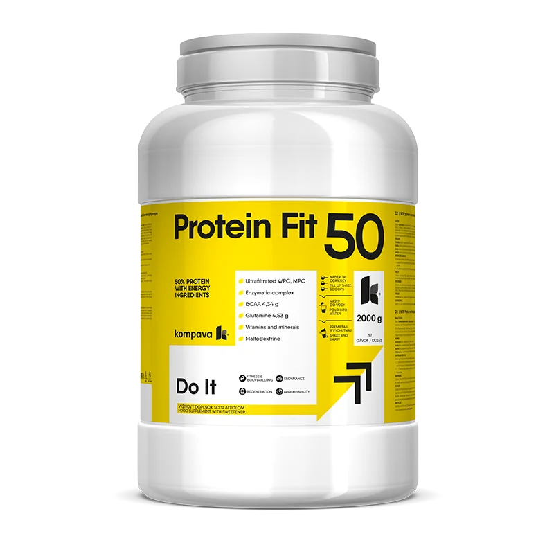 PROTEIN FIT 50 2000G COKOLADA+7DAV.GRATIS KOMPAVA 1×2000 g, proteínový nápoj