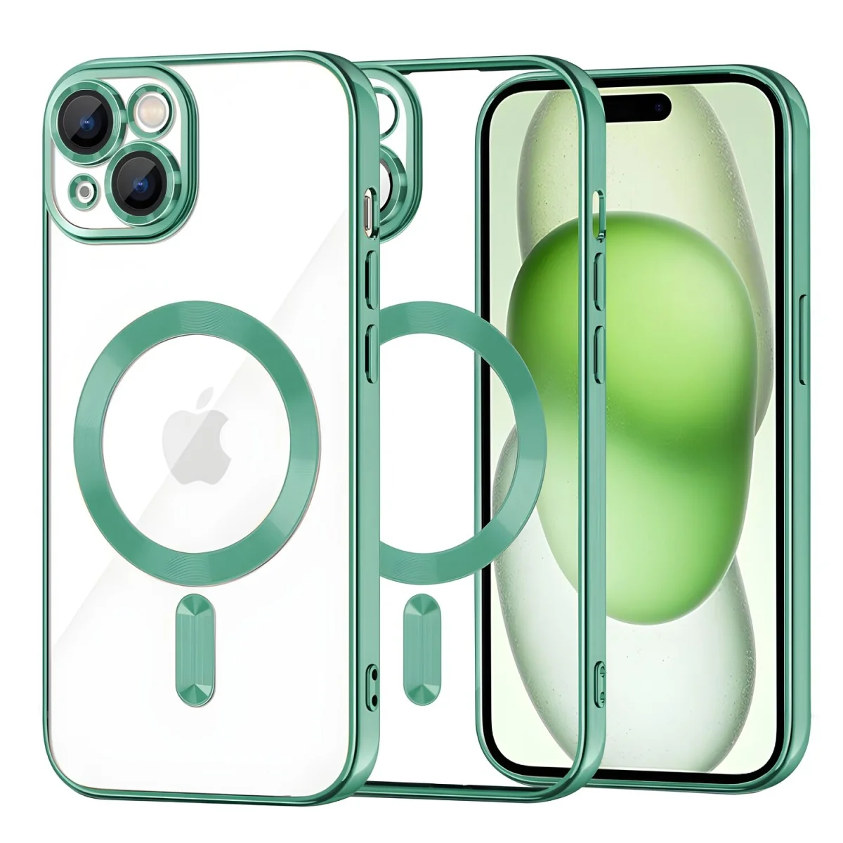 Luxusné Crystal MagSafe puzdro pre iPhone 15 Prémiové TPU a polykarbonát