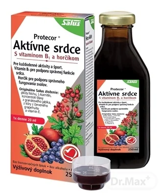 SALUS Protecor Aktívne srdce 1×250 ml, výživový doplnok