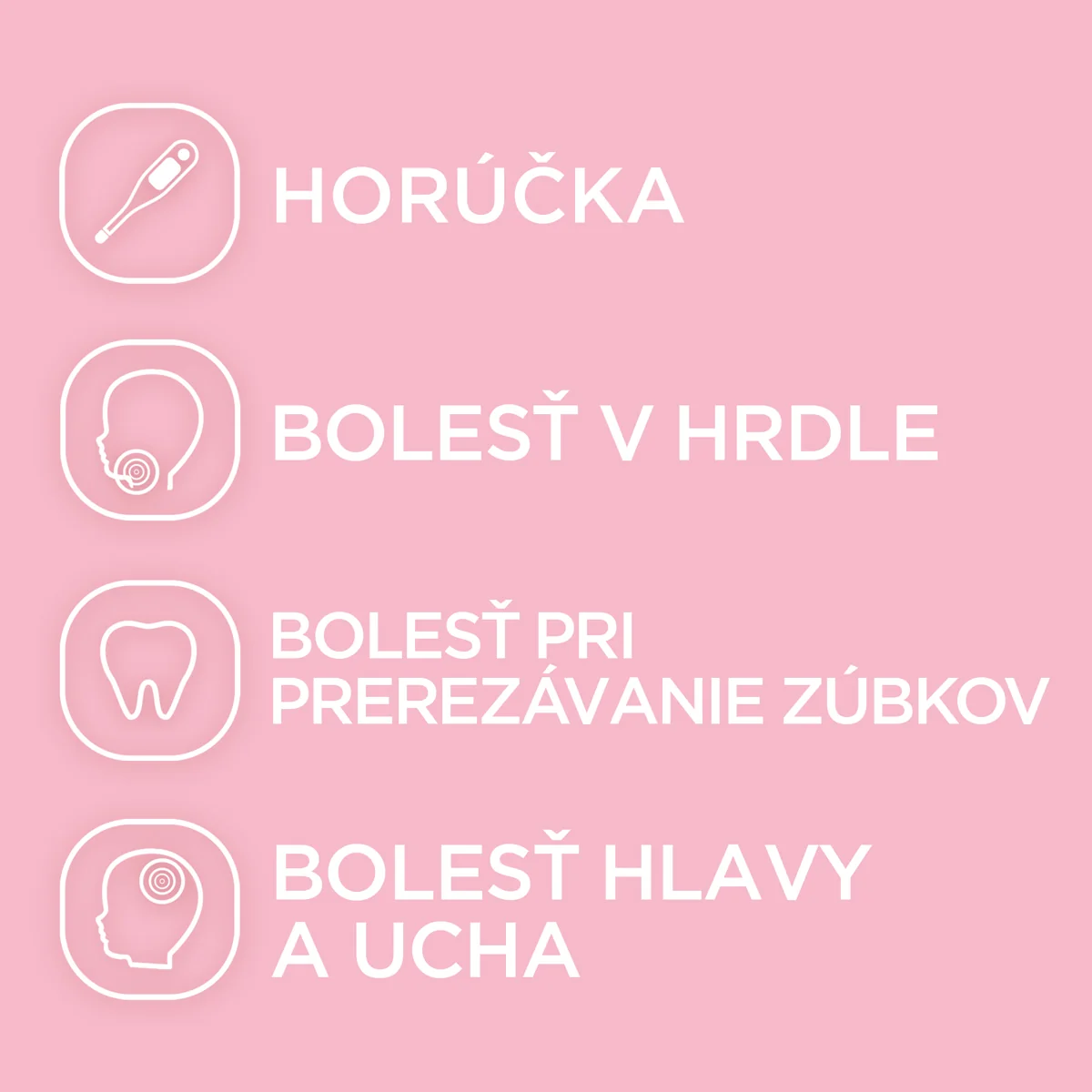 Panadol Baby čapíky 125 mg 1x10 ks, od 9kg+, proti horúčke a bolesti zúbkov u detí