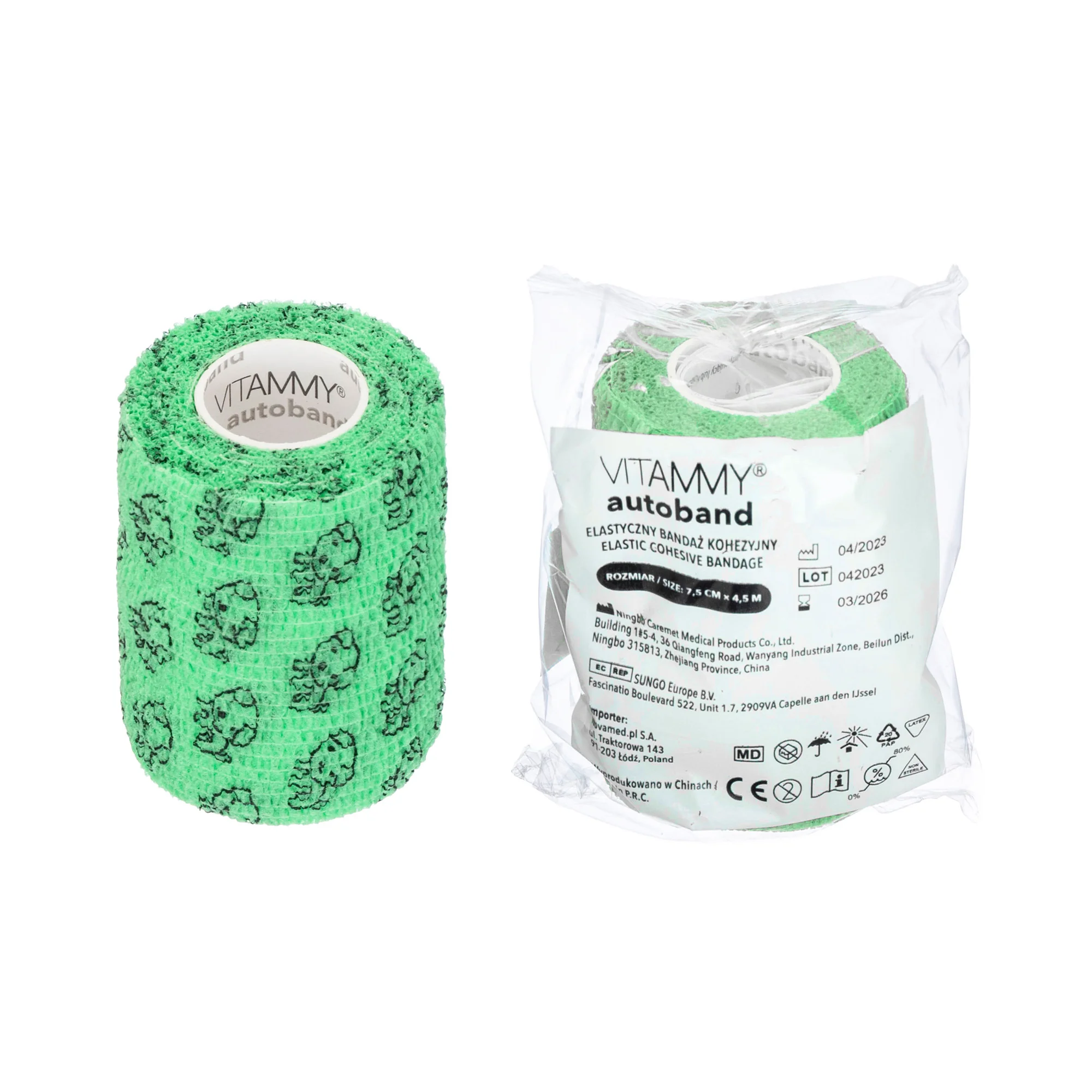 VITAMMY Autoband samolepiaca bandáž s potlačou mačky zelená 7,5 x 450 cm
