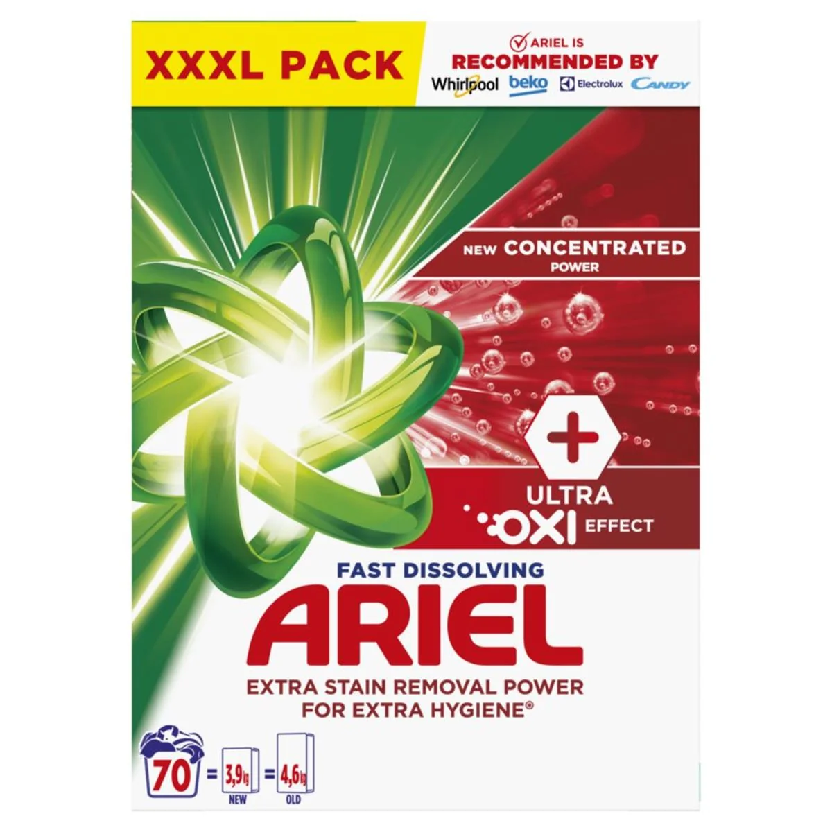 Ariel Prášok 3.85kg / 70PD Ultra Oxi Effect 1×3,85 kg, prášok na pranie