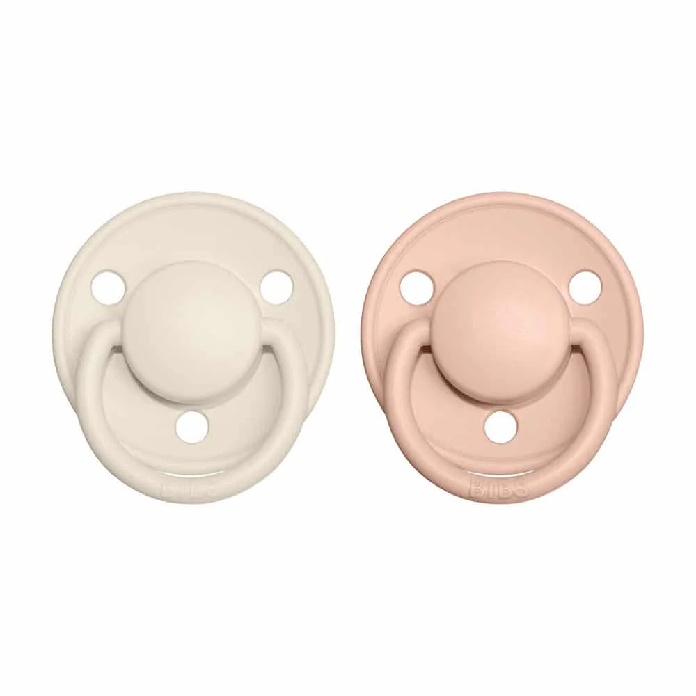 BIBS De Lux cumlíky zo silikónu 2ks one size - Ivory / Blush