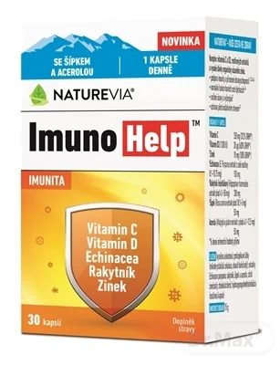 NATUREVIA IMUNO HELP 30CPS 1×30 cps, výživový doplnok