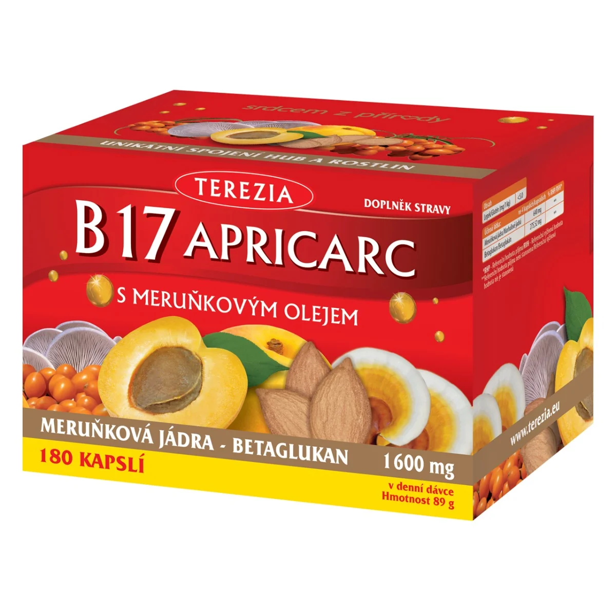 TEREZIA B17 APRICARC s marhuľovým olejom 1×180 cps, výživový doplnok