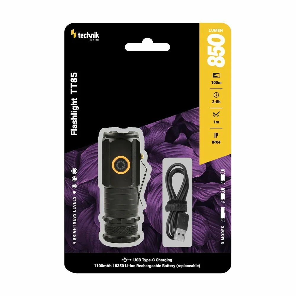 MT-TT85 Technik baterka TT85 (+1x18350 1100mAh) 3xP35 LED (850 lm)