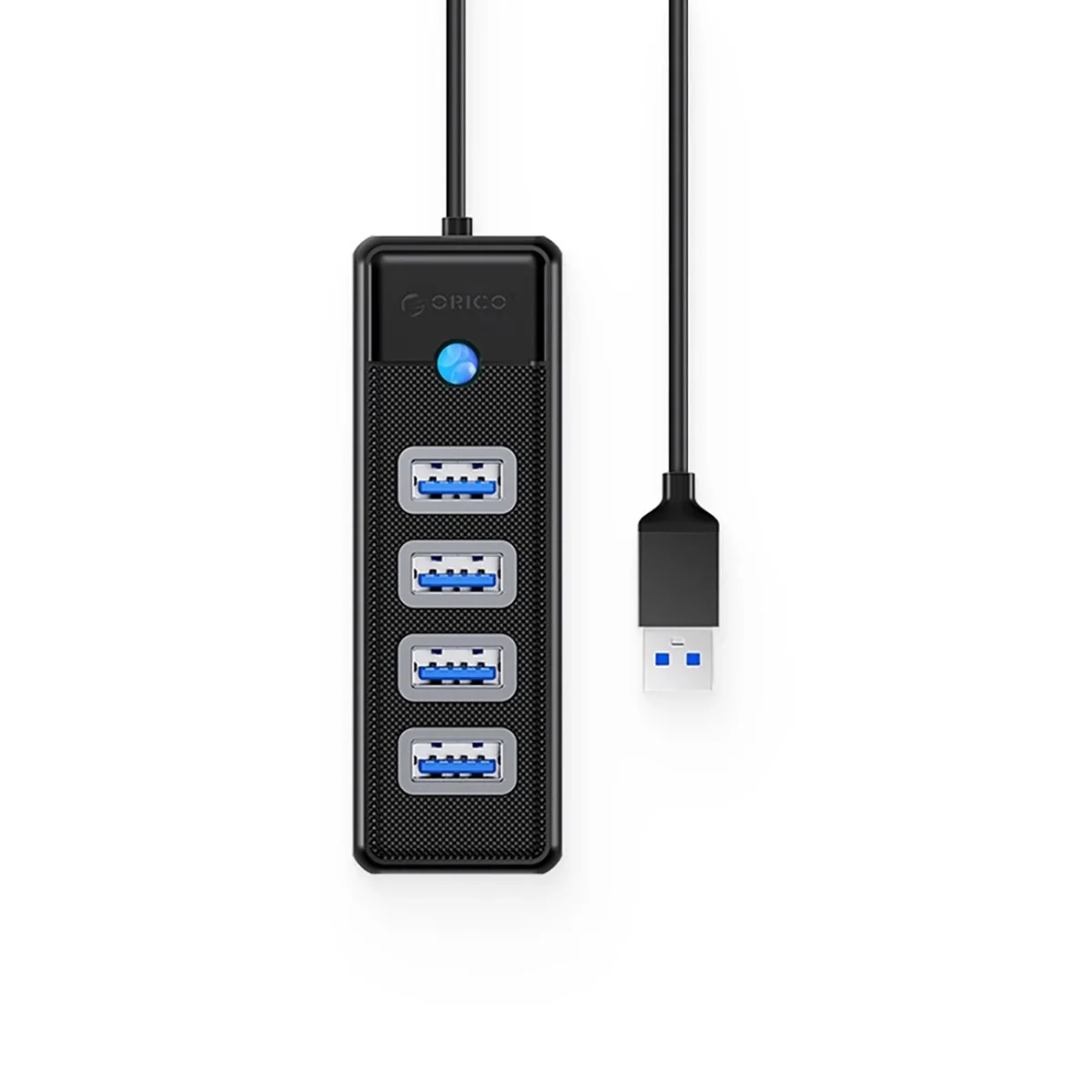 Orico PW4U-U3 HUB adaptér USB - 4x USB 3.0, čierny