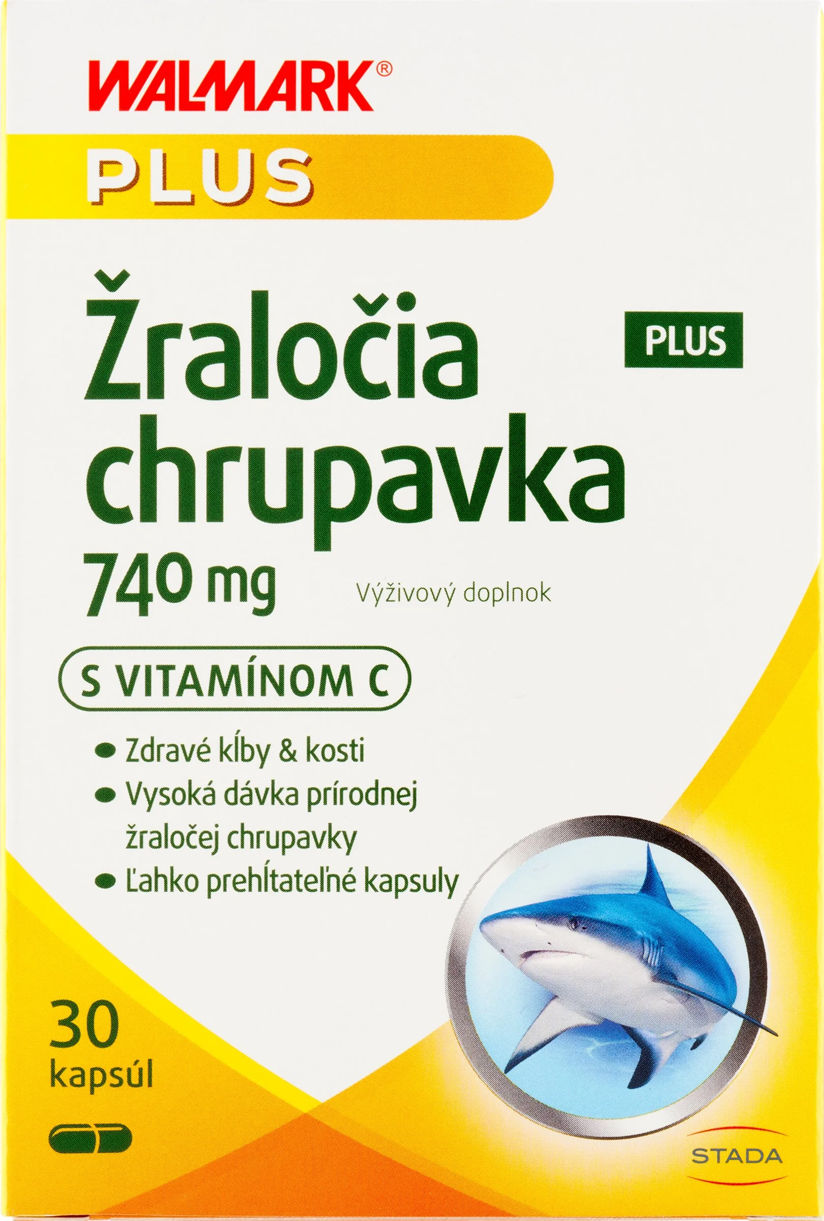 WALMARK Žraločia chrupavka PLUS 740 mg 1×30 cps, výživový doplnok