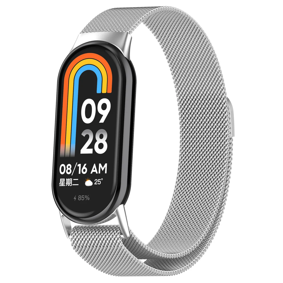 BStrap Milanese remienok na Xiaomi Mi Band 8 silver