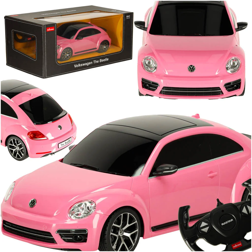 Auto, autíčko na diaľkové ovládanie - Volkswagen Beetle 1:14 ružové