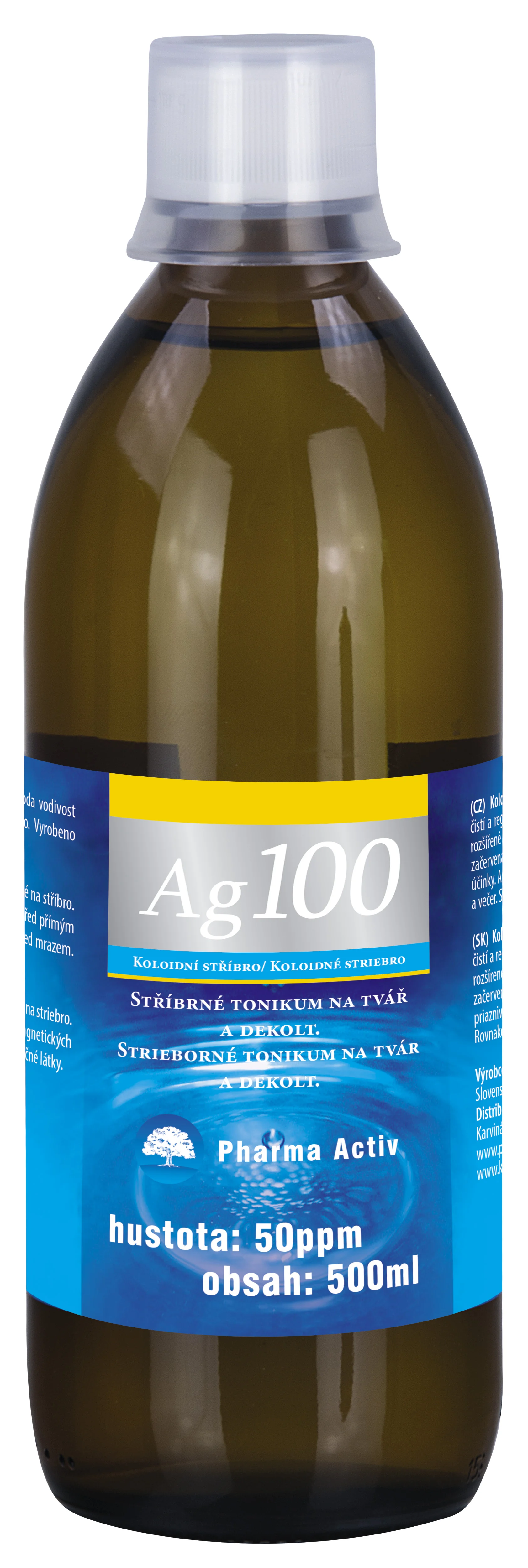Koloidné striebro Ag100 50ppm 500 ml