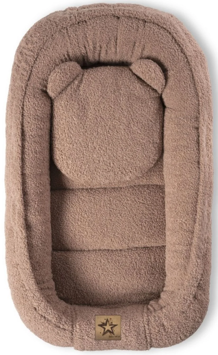 Obojstranné hniezdočko s vankúšikom Teddy Bouclé - hnědé