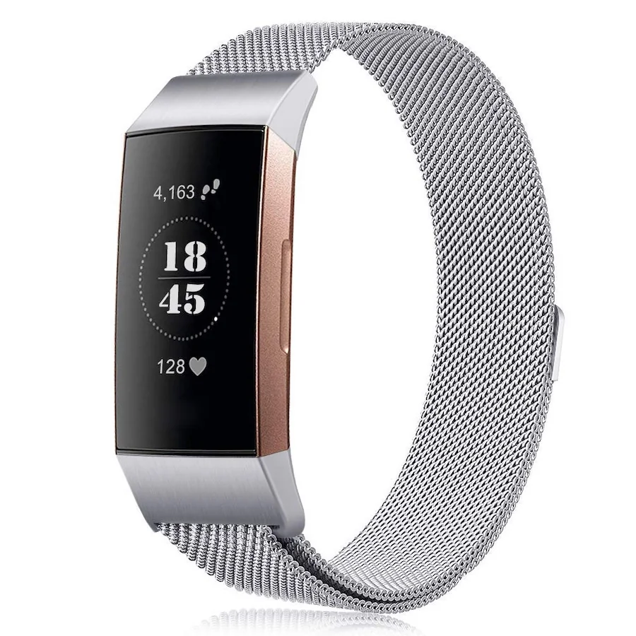 BStrap Milanese (Large) remienok na Fitbit Charge 3 / 4 silver