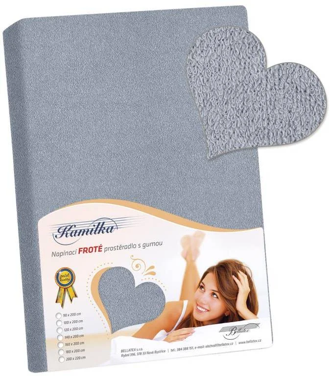 Froté prestieradlo 200x220 044 modrošedá K7 1×1 ks, posteľná plachta