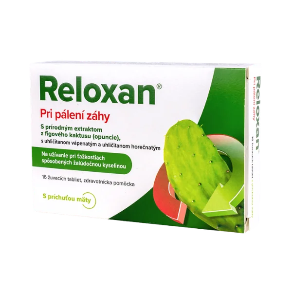 Reloxan žuvacie tablety s príchuťou mäty, 16 ks 1×16 ks, žuvacie tablety