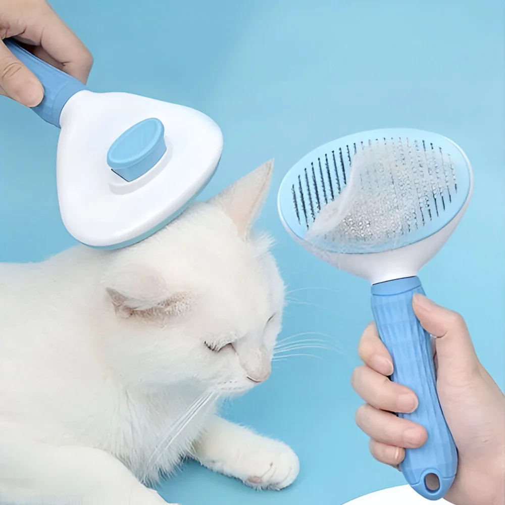 MG Brush samočistiaca kefa na srsť, modrá