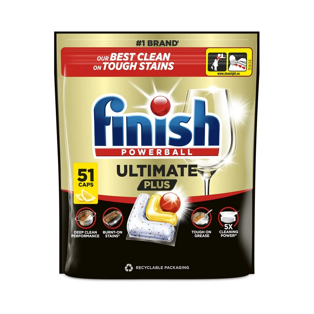 Finish Ultimate Plus kapsle do umývačky riadu - Lemon 51 ks