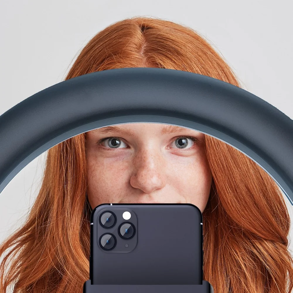MG Selfie Ring Fill kruhové LED svetlo 13'' + statív, čierne