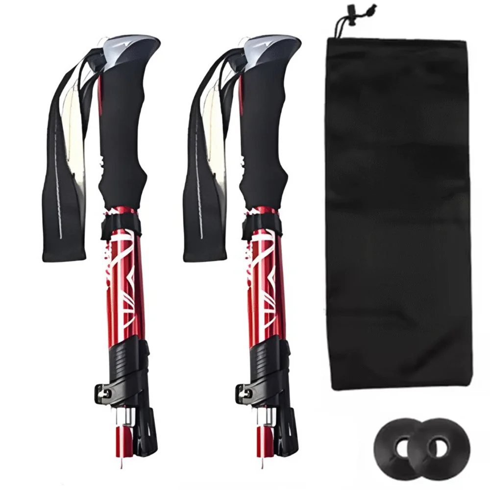 MG Nordic Walking trekingové palice 34 -127 cm, červené