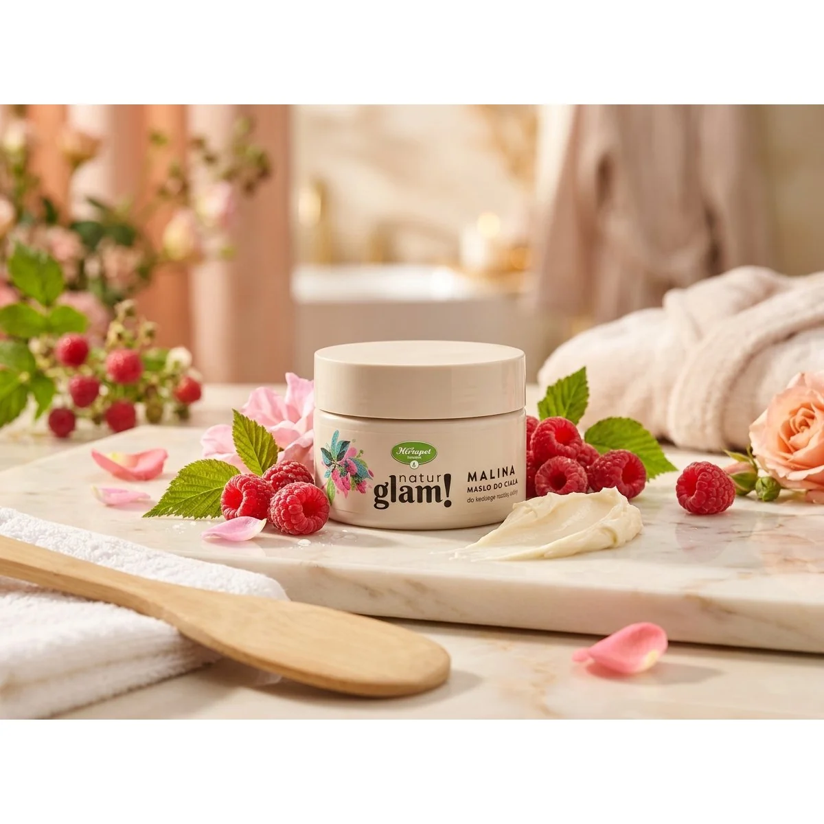 NaturGlam Malinové telové maslo 300 ml všetky typy pokožky