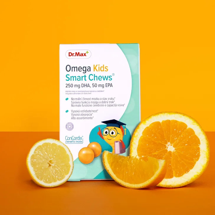 Dr. Max Omega Kids Smart Chews 1x30 ks, jemné želé s rybím olejom pre deti