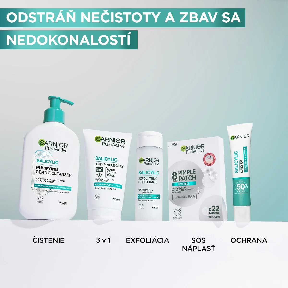 Garnier Skin Naturals Pure čistiaci peeling 3 v 1 1×150 ml, čistiaci peeling