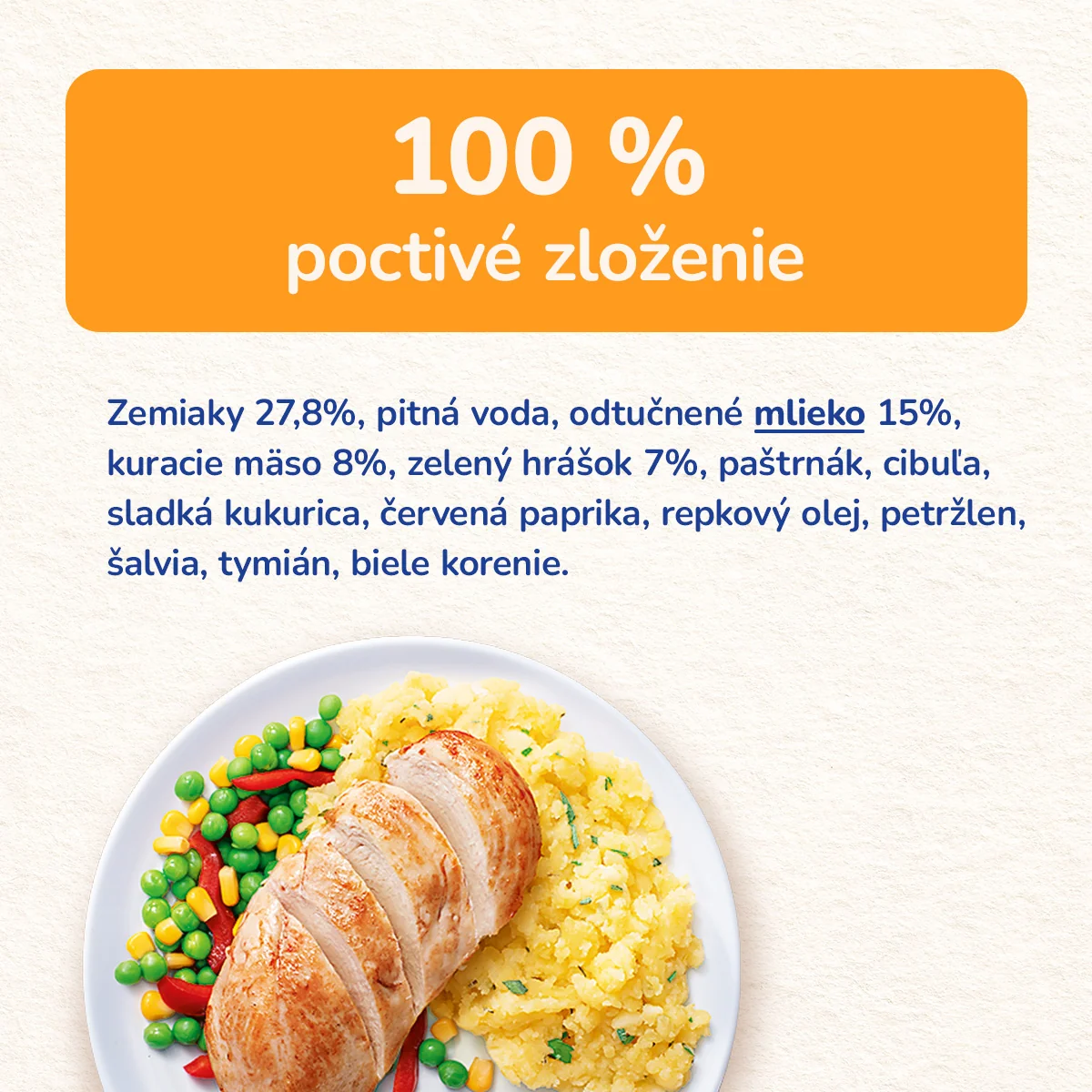 Sunar príkrm šťuchané brambory s kuraťom, 12m+ 235 g