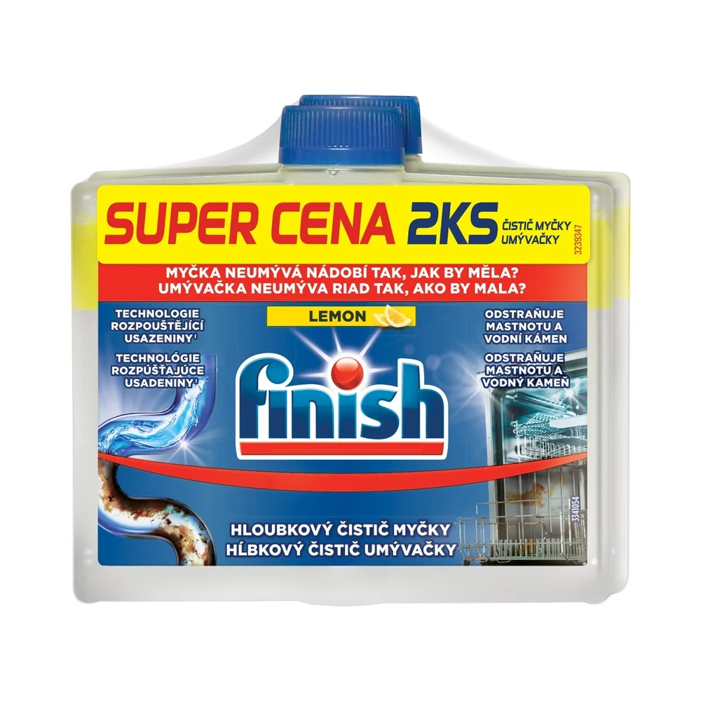 Finish Čistič umývačky Lemon Sparkle DUO 250 ml