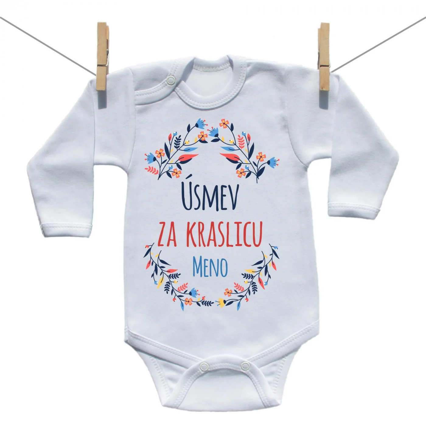 Boodyy Body s dlhým rukávom Úsmev za kraslicu